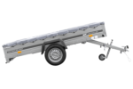 PKW Anhänger 264×150 UNITRAILER GARDEN 265 KIPP mit Flachplanenträger und grauer Plane - Image 7
