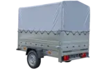 Pkw Anhänger 750 kg ungebremst Garden Trailer 201 KIPP mit zusätzlichen Bordwänden, Stützrad, Hochplane und Hochspriegel-Neu - Image 7