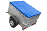 Pkw Anhänger Neu GARDEN TRAILER 150 KIPP mit zusätzlichen Bordwänden, Stützrad und blauer Flachplane - Image 3