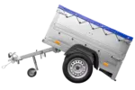 Pkw Anhänger Neu Garden Trailer 150 KIPP mit zusätzlichen Bordwänden, Stützrad und blauer Flachplane-Neu - Image 5