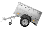 Pkw Anhänger Neu Garden Trailer 150 KIPP mit zusätzlichen Bordwänden, Stützrad und grauer Flachplane-Neu - Image 4