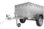Pkw Anhänger Neu Garden Trailer 150 KIPP mit zusätzlichen Bordwänden, Stützrad und grauer Flachplane-Neu - Image 3