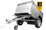 Pkw Anhänger Neu Garden Trailer 150 KIPP mit zusätzlichen Bordwänden, Stützrad und grauer Flachplane-Neu - Image 2