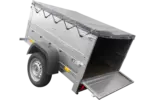 Pkw Anhänger Neu Garden Trailer 150 KIPP mit zusätzlichen Bordwänden, Stützrad und grauer Flachplane-Neu - Image 6