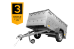 Pkw Anhänger kippbar 750 kg GARDEN TRAILER 201 KIPP mit zusätzlichen Bordwänden, Stützrad und grauer Flachplane - Image 5
