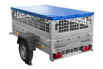 Pkw Planenanhänger GARDEN TRAILER 200 KIPP mit Laubgitteraufsatz, Stützrad, Flachplane und Planenträger - Image 3