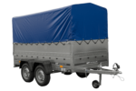 UNITRAILER GARDEN TRAILER 264/2 KIPP Doppelachsanhänger mit Stützrad, zusätzlichen Bordwänden, Spriegel und hoher Plane - Image 6