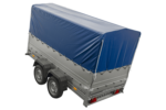 UNITRAILER GARDEN TRAILER 264/2 KIPP Doppelachsanhänger mit Stützrad, zusätzlichen Bordwänden, Spriegel und hoher Plane - Image 4