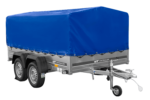 Zweiachsanhänger 264×150 UNITRAILER GARDEN 265/2 KIPP mit H-800 Rahmen und blauer Plane - Image 7