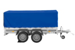 Zweiachsanhänger 264×150 UNITRAILER GARDEN 265/2 KIPP mit H-800 Rahmen und blauer Plane - Image 6