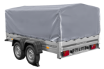 Zweiachsanhänger 264×150 UNITRAILER GARDEN 265/2 KIPP mit H-800 Rahmen und grauer Plane - Image 4
