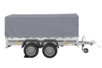 Zweiachsanhänger 264×150 UNITRAILER GARDEN 265/2 KIPP mit H-800 Rahmen und grauer Plane - Image 3