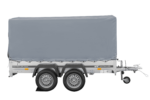Zweiachsanhänger 264×150 UNITRAILER GARDEN 265/2 KIPP mit Rahmen H-1100 und grauer Plane - Image 7