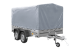 Zweiachsanhänger 264×150 UNITRAILER GARDEN 265/2 KIPP mit Rahmen H-1100 und grauer Plane - Image 5